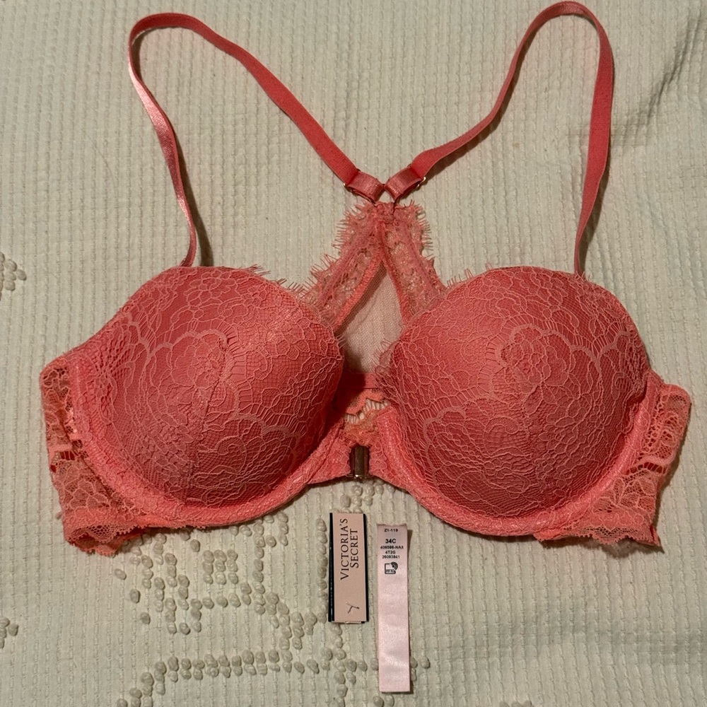 Victoria's Secret Coral Lace Bra